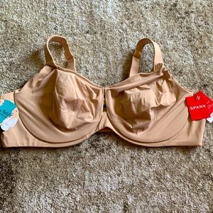 NWT spanx low profile minimizer champagne beige size 42dd